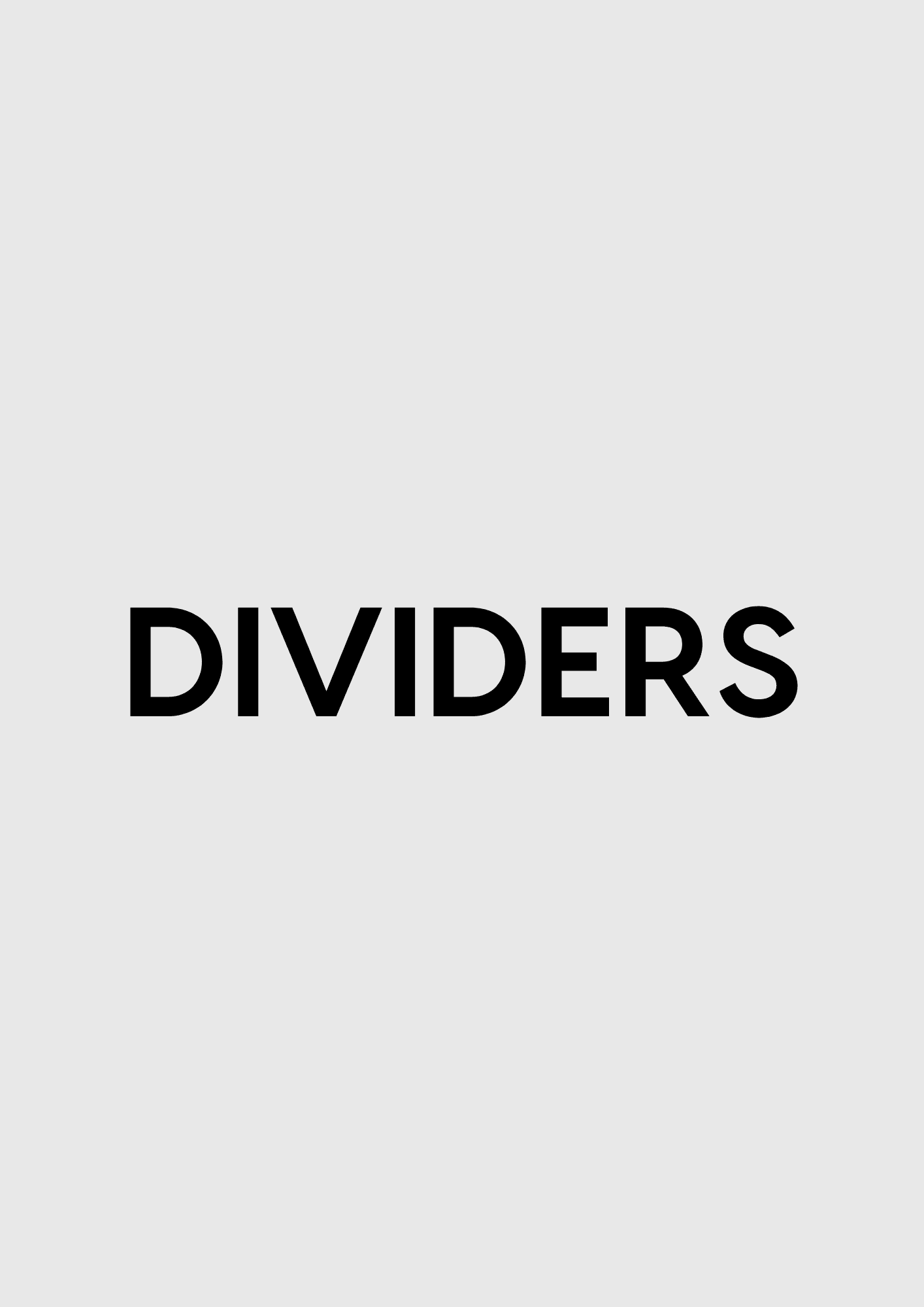 Dividers