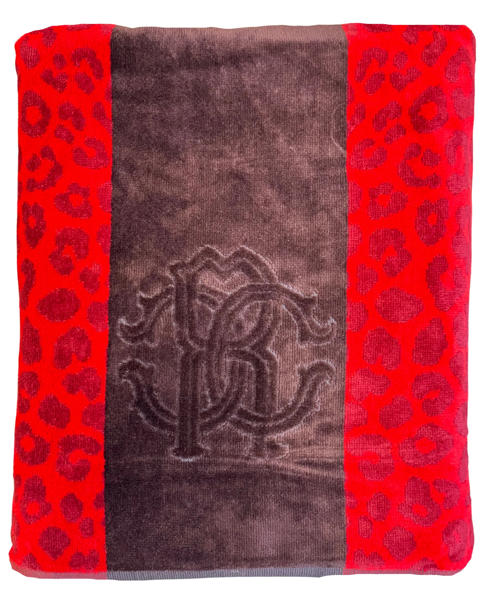 Roberto Cavalli Leo Red Bath Sheet