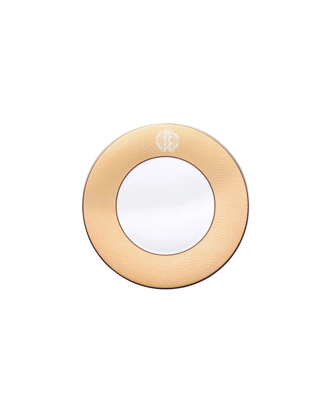 Roberto Cavalli Lizzard Gold Soup Plate - Set of 6